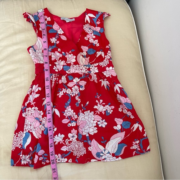 Little Paul & Joe flowered Red Dress  - size 6 France - Picture 2 of 4